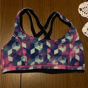 Ivivva Reversible Blue Pink Purple Black Sports bra